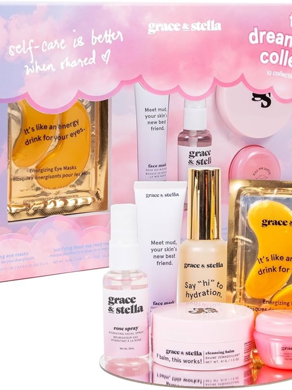 BRAND NEW SEALED grace & stella Dreamy Pink Skincare Gift Set